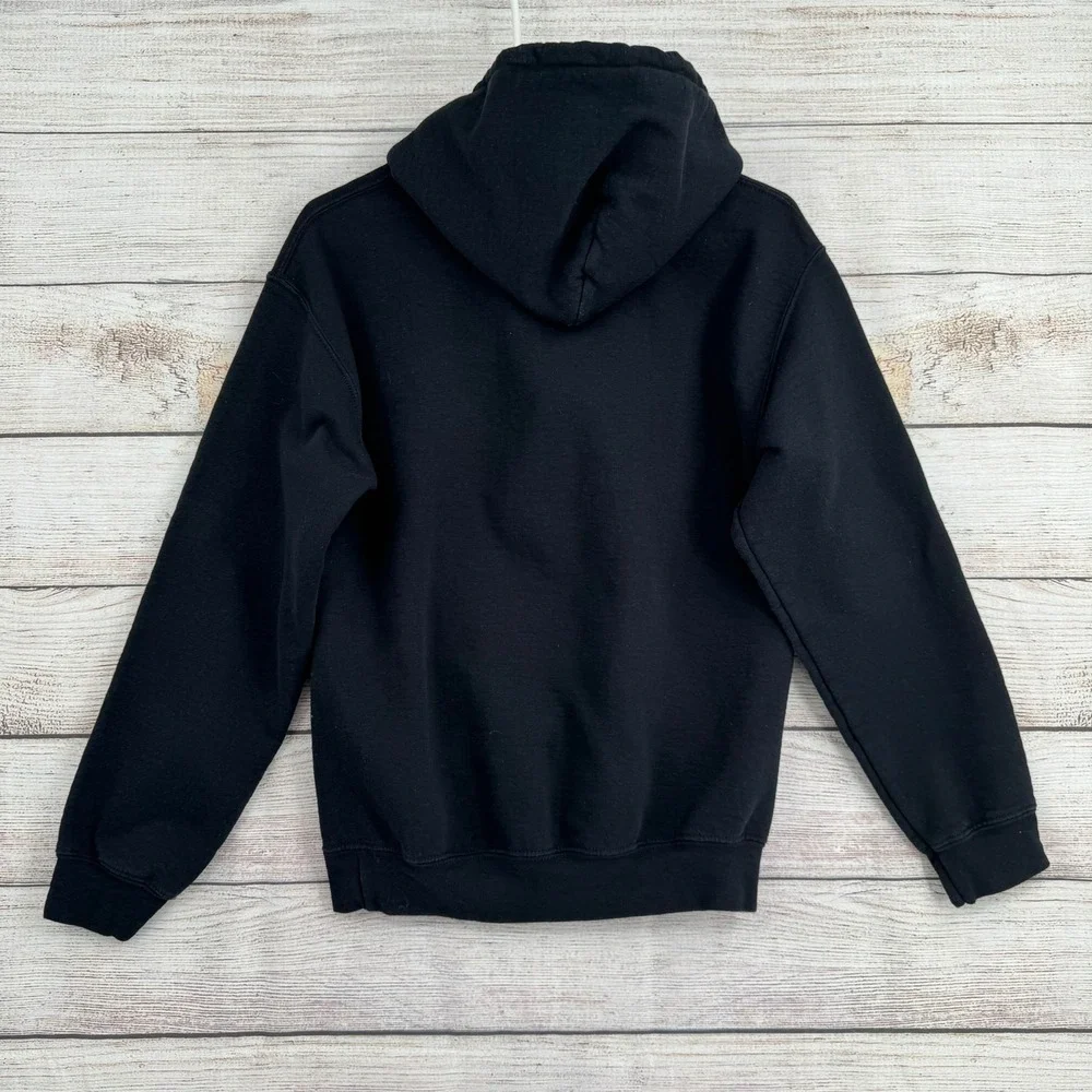 NFL Team Apparel Detroit Lions Hoodie Mens Small Black Football Graphic Pullover